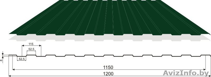 Профнастил, металлопрофиль С-8  - Изображение #1, Объявление #1619035