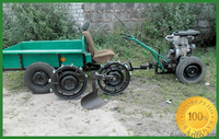 Новый самодельный мотоблок с прицепом, плугом, пахотными колесами. - Изображение #1, Объявление #1399289