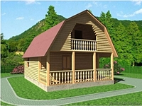 Дом из бруса Егор 6х8 сруб с установкой Быховский район - Изображение #1, Объявление #1618492