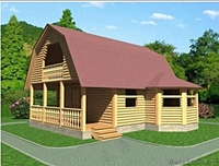 Дом из бруса Егор 6х8 сруб с установкой Быховский район - Изображение #3, Объявление #1618492