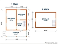 Дом из бруса Оскар 6х8м сруб с установкой Глусский район - Изображение #4, Объявление #1618495