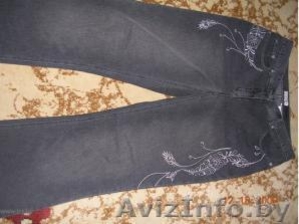 Продаются  джинсы  нарядные темно серые - Изображение #1, Объявление #3212