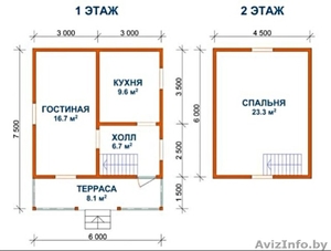 Дачный недорогой новый Дом 6х7,5 Марсель установка в Быхове - Изображение #2, Объявление #1623503
