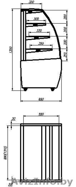 Кондитерская холодильная витрина Carboma ВХСв-0,9 Д Техно 6.12 Карбома - Изображение #2, Объявление #1233088