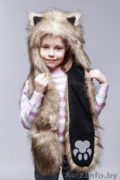 Мягкая и симпатичная зверошапка, волкошапка, шапка с ушками, шапоушка. - Изображение #3, Объявление #1336062