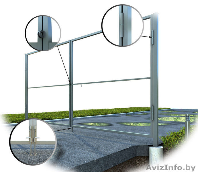 Ворота распашные. Калитки. Забор из профлиста. - Изображение #2, Объявление #1362435