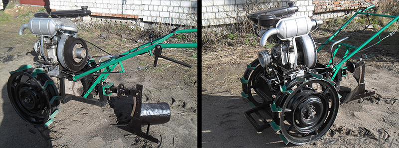 Новый самодельный мотоблок с прицепом, плугом, пахотными колесами. - Изображение #3, Объявление #1399289