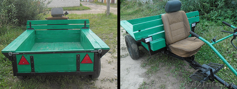 Новый самодельный мотоблок с прицепом, плугом, пахотными колесами. - Изображение #4, Объявление #1399289