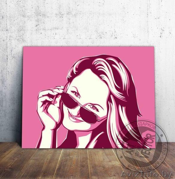 Портрет, поп арт портреты на холсте по фото - Изображение #1, Объявление #1488317