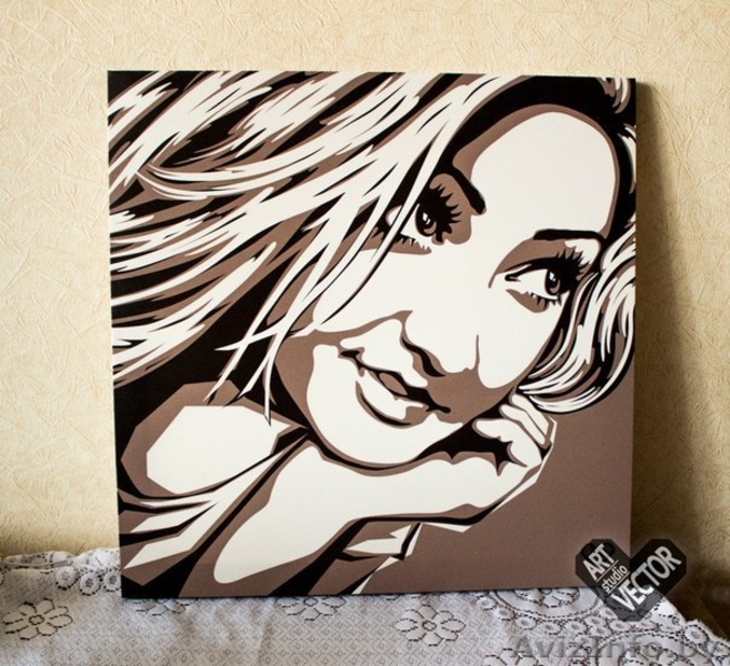 Портрет, поп арт портреты на холсте по фото - Изображение #2, Объявление #1488317