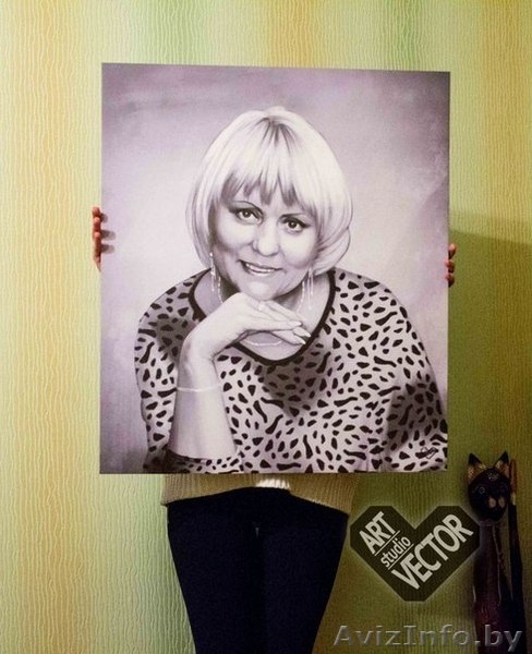 Портрет, поп арт портреты на холсте по фото - Изображение #4, Объявление #1488317