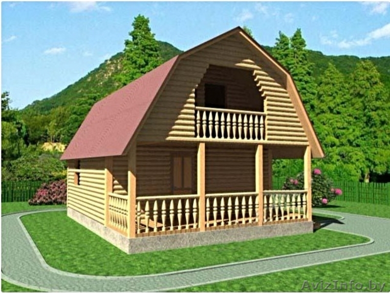 Дом из бруса Егор 6х8 сруб с установкой Быховский район - Изображение #1, Объявление #1618492