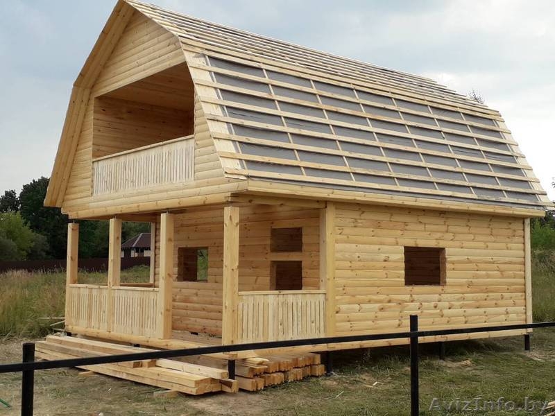 Дом из бруса Артем 6х6 сруб установка Осиповичский район - Изображение #2, Объявление #1618569
