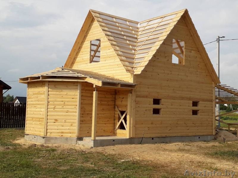 Дом из бруса Михаил 6х8 сруб с установкой Славгородский район - Изображение #1, Объявление #1618570