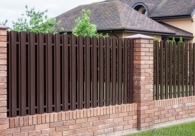 Забор (профнастил). Штакетник металлический. Ворота. - Изображение #5, Объявление #1377407