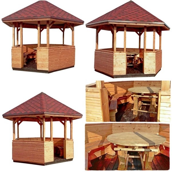 Беседка деревянная из хвойных пород древесины.  - Изображение #1, Объявление #1649179